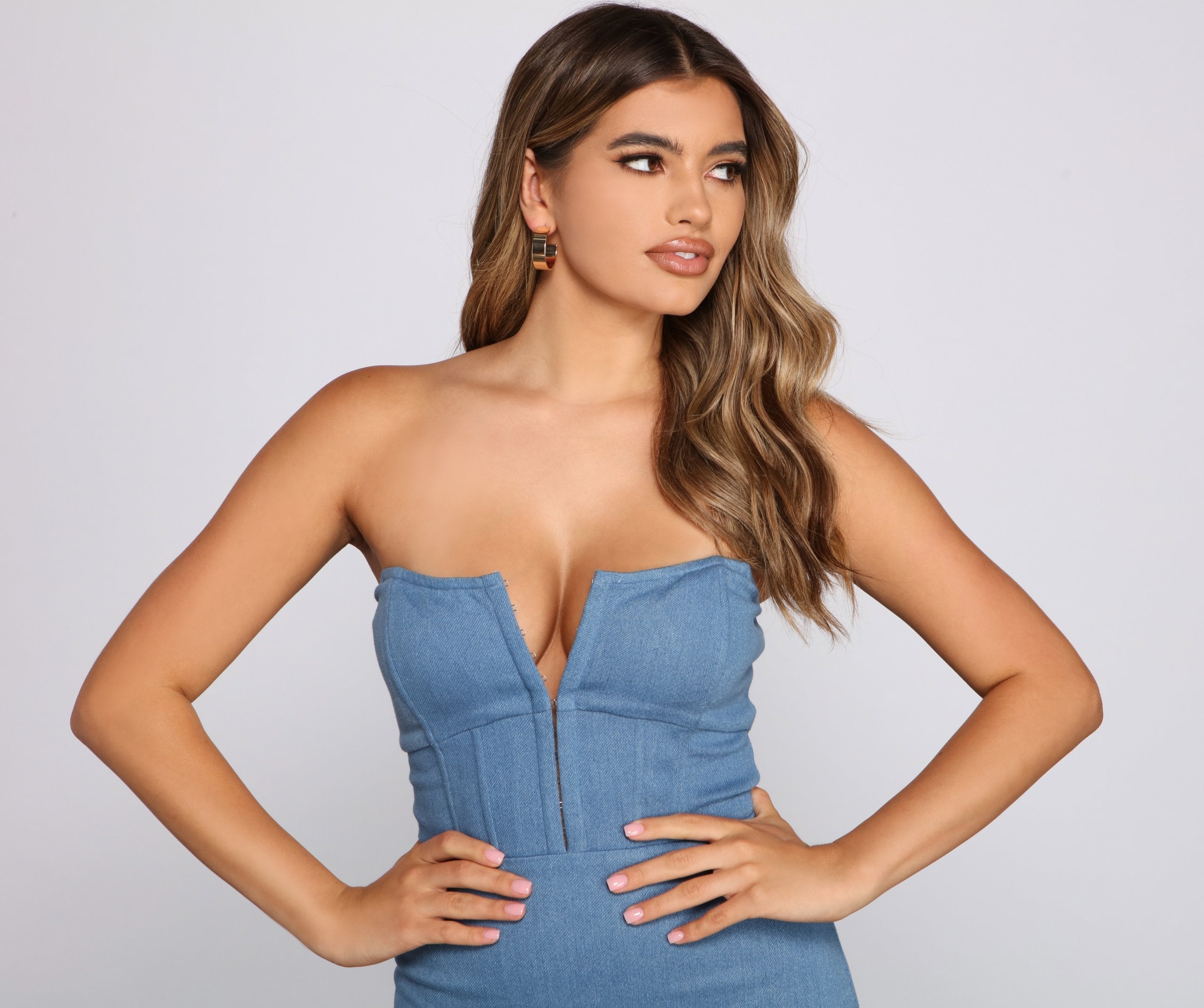 Hooked In Denim Mini Dress