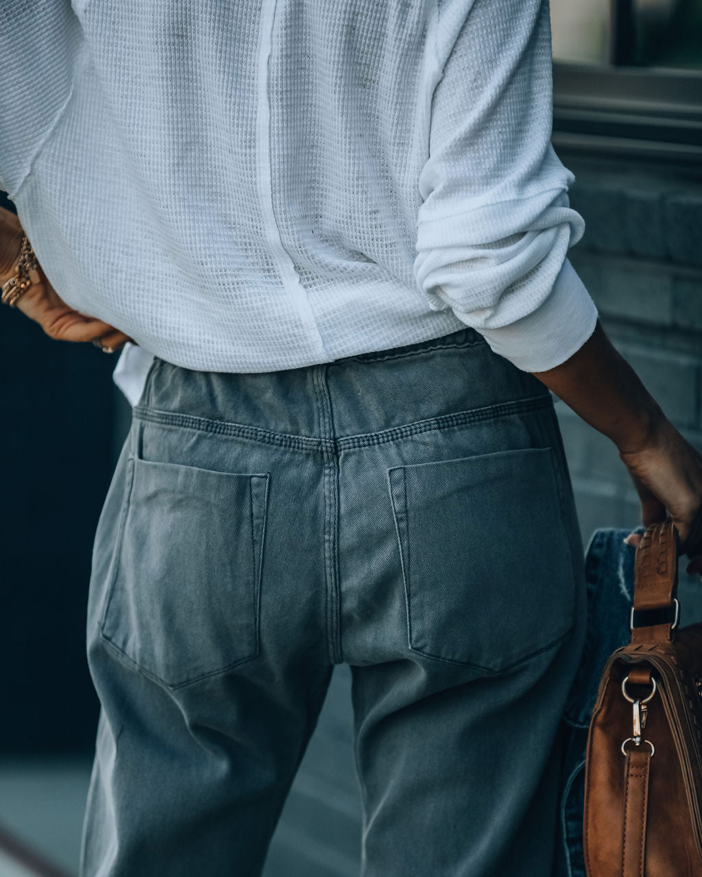 Huddy Cotton Pocketed Denim Joggers