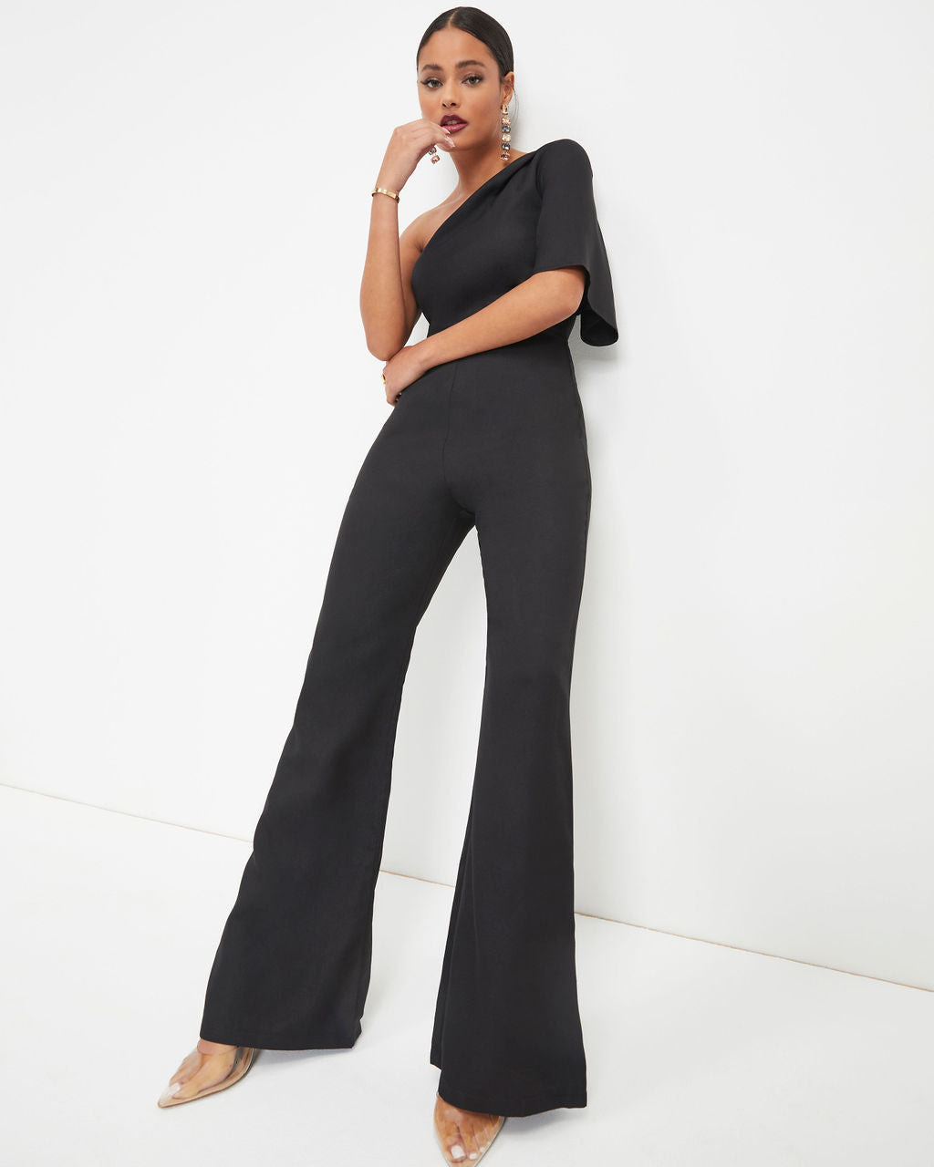 Iconic Lady One Shoulder Jumpsuit - Black