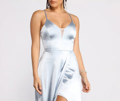 Ilana Satin Column Gown