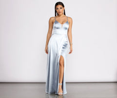 Ilana Satin Column Gown