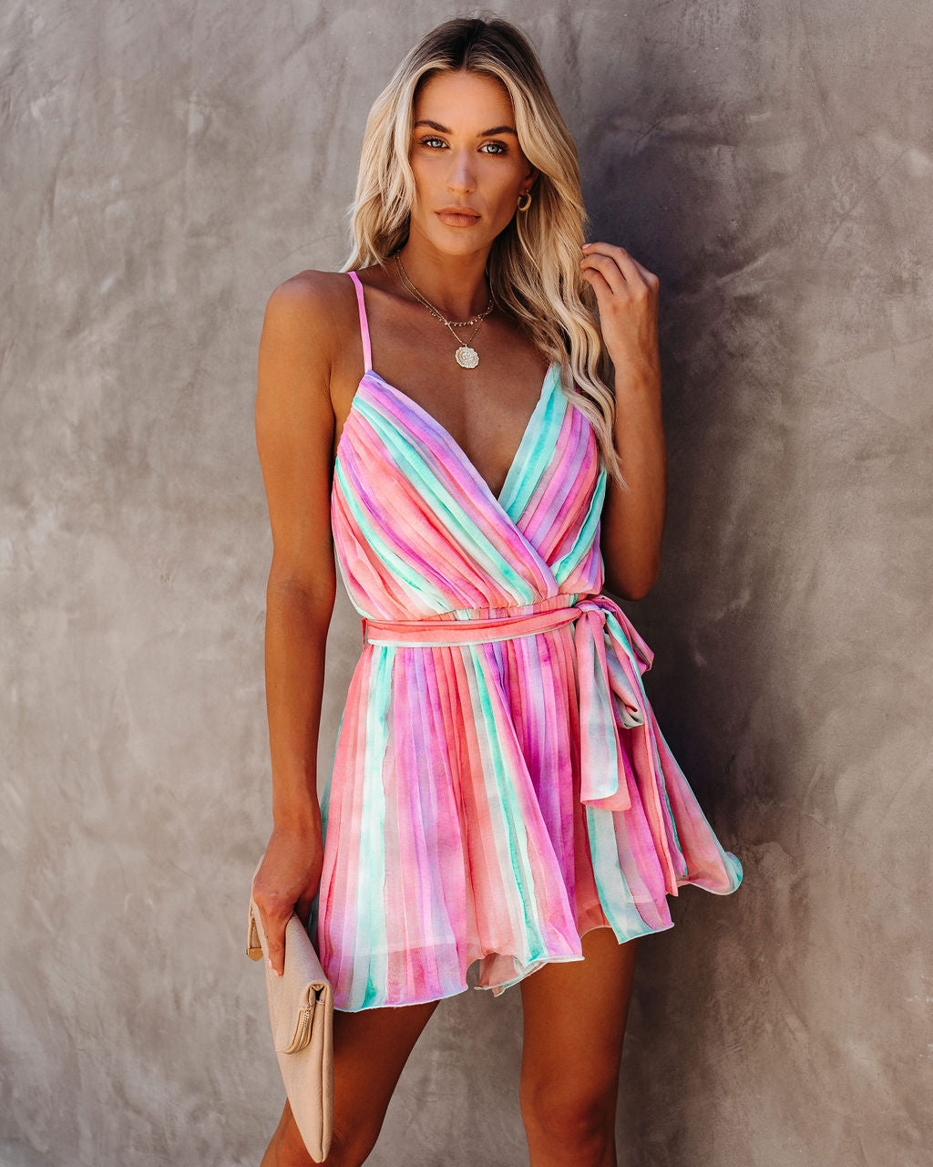 In Vogue Pleated Romper