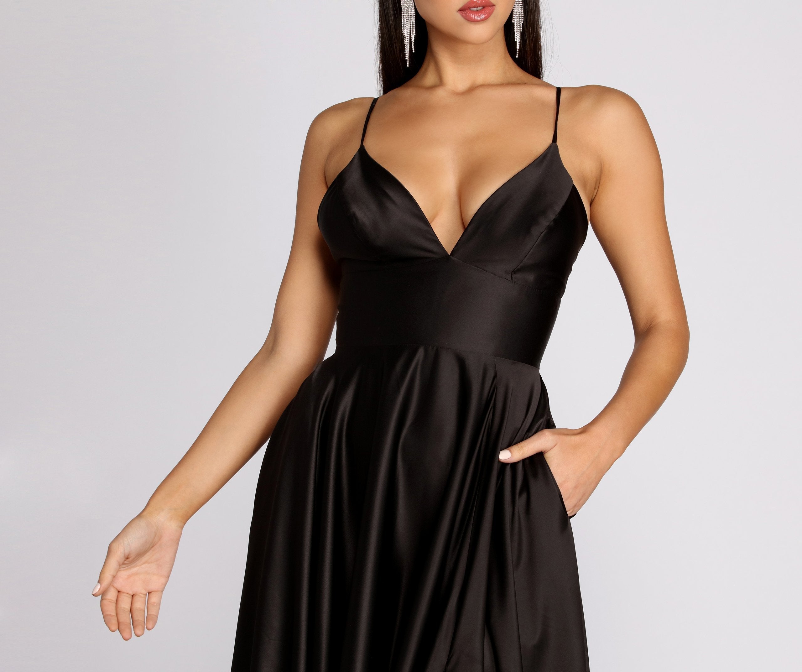 Isabelle Satin A-Line Dress