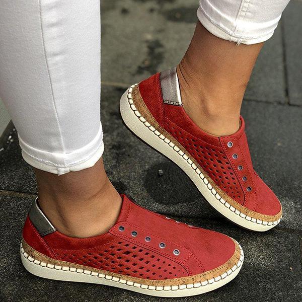 Casual Slip On Hollow-Out Sneakers