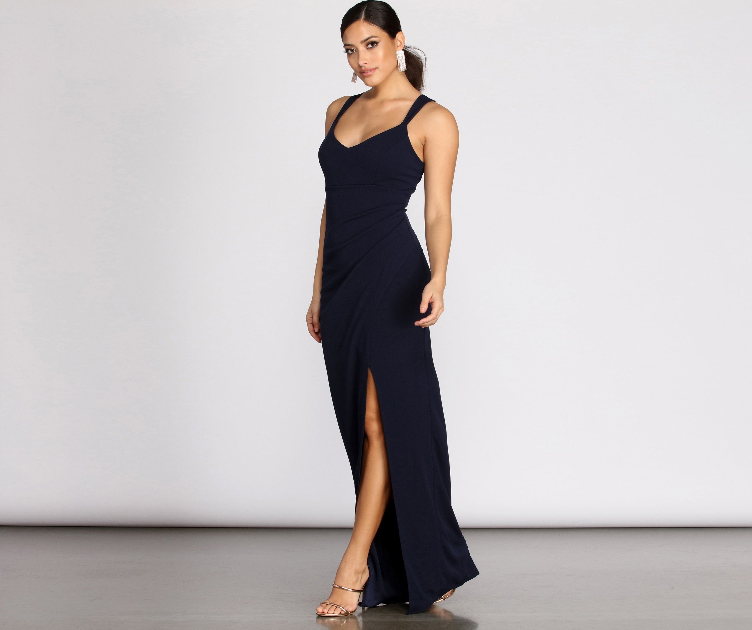 Jane Wrap Front Formal Dress