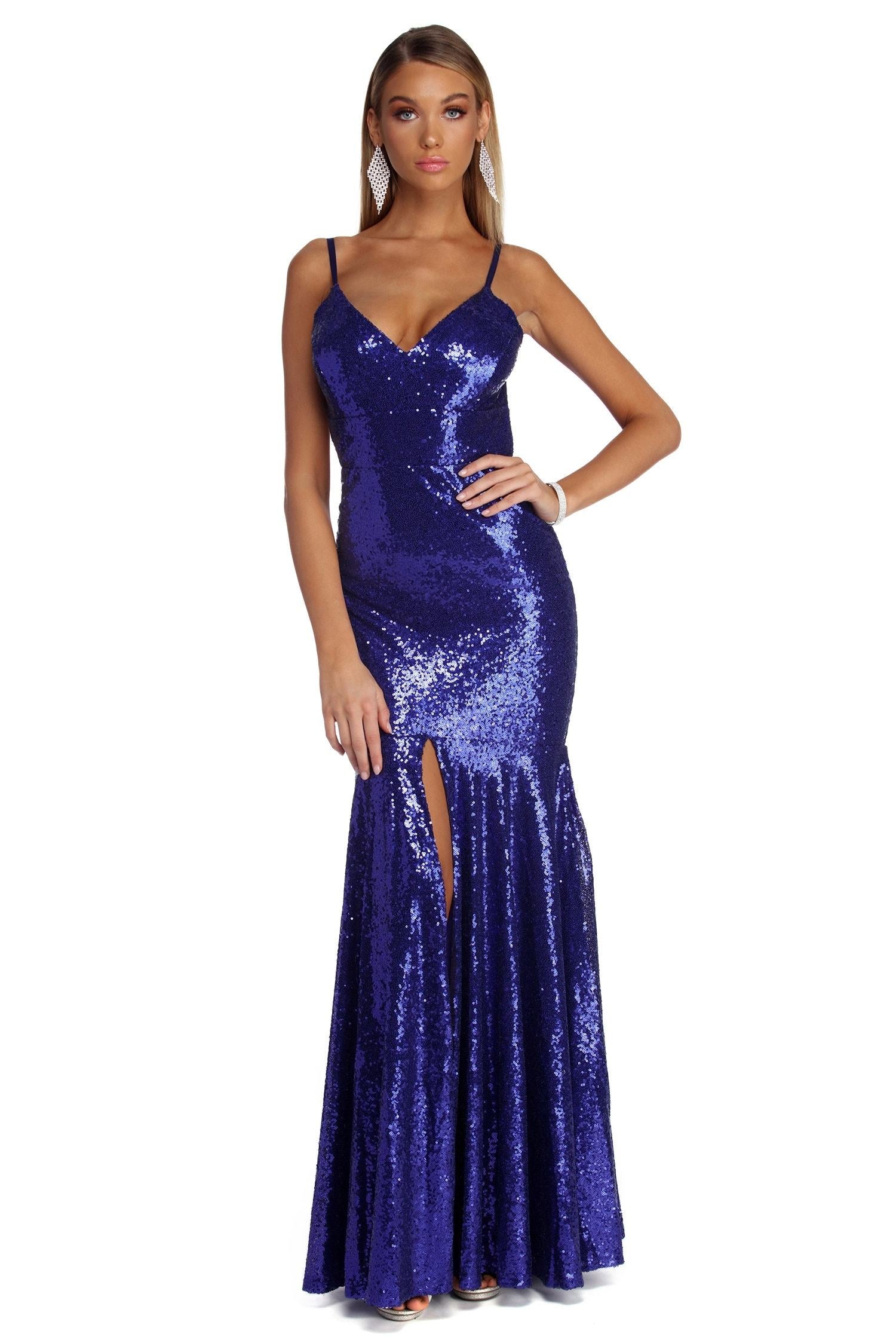 Janessa Open Back Sequin Dress