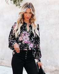 Jeha Floral Button Down Blouse