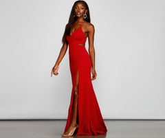 Jolie Formal High Slit A-Line Dress