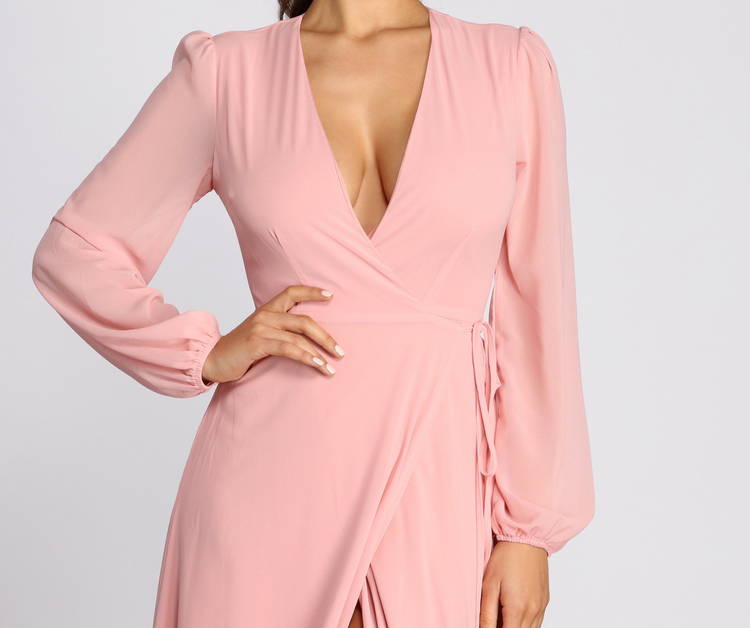 Jordan Chiffon Wrap Dress