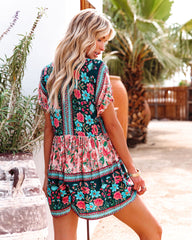 Joy Spring Floral Button Down Romper