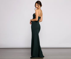 Kaia Strapless High Slit Formal Dress