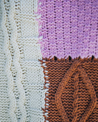 Kairo Colorblock Cable Knit Sweater - Chocolate Combo