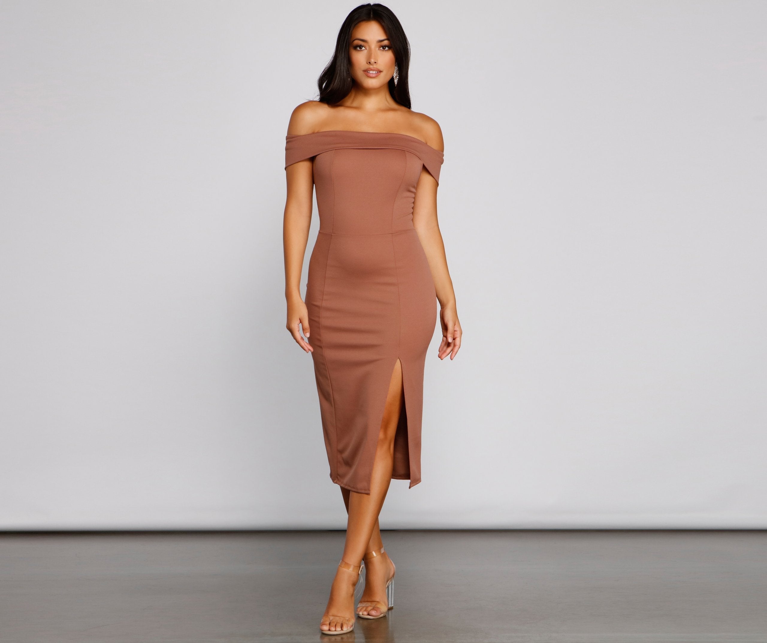 Kate Formal Crepe Midi Dress