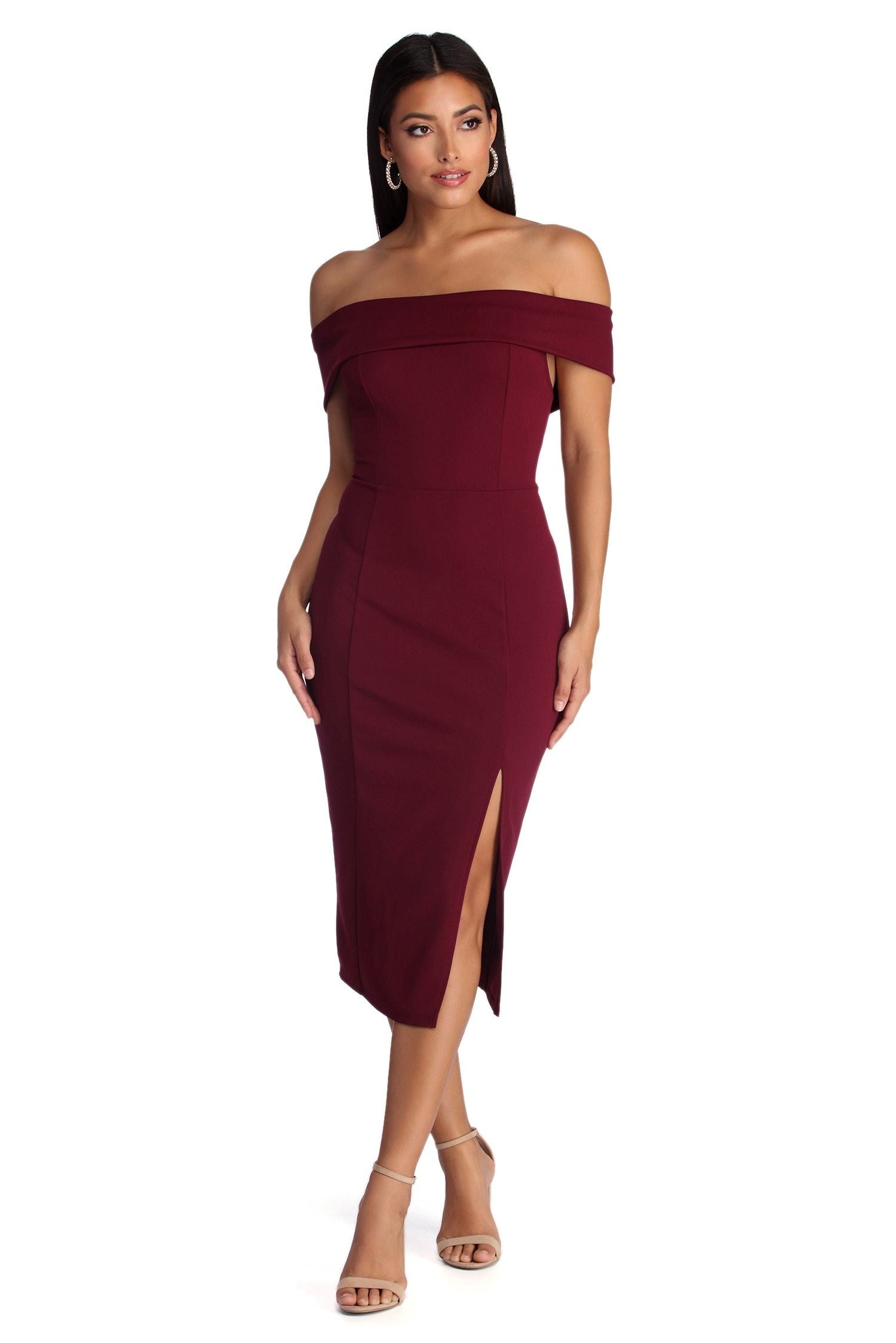 Kate Formal Crepe Midi Dress