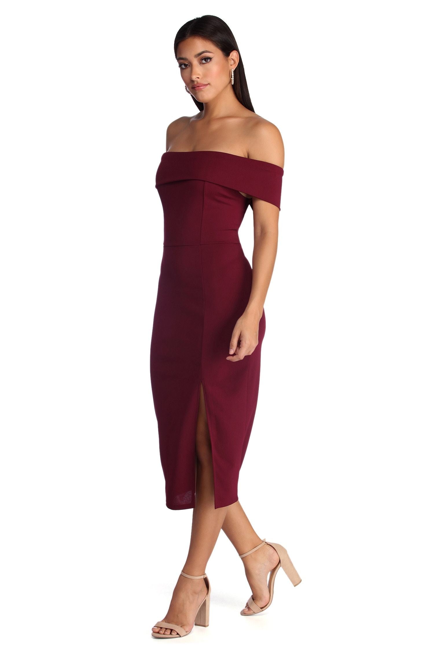 Kate Formal Crepe Midi Dress