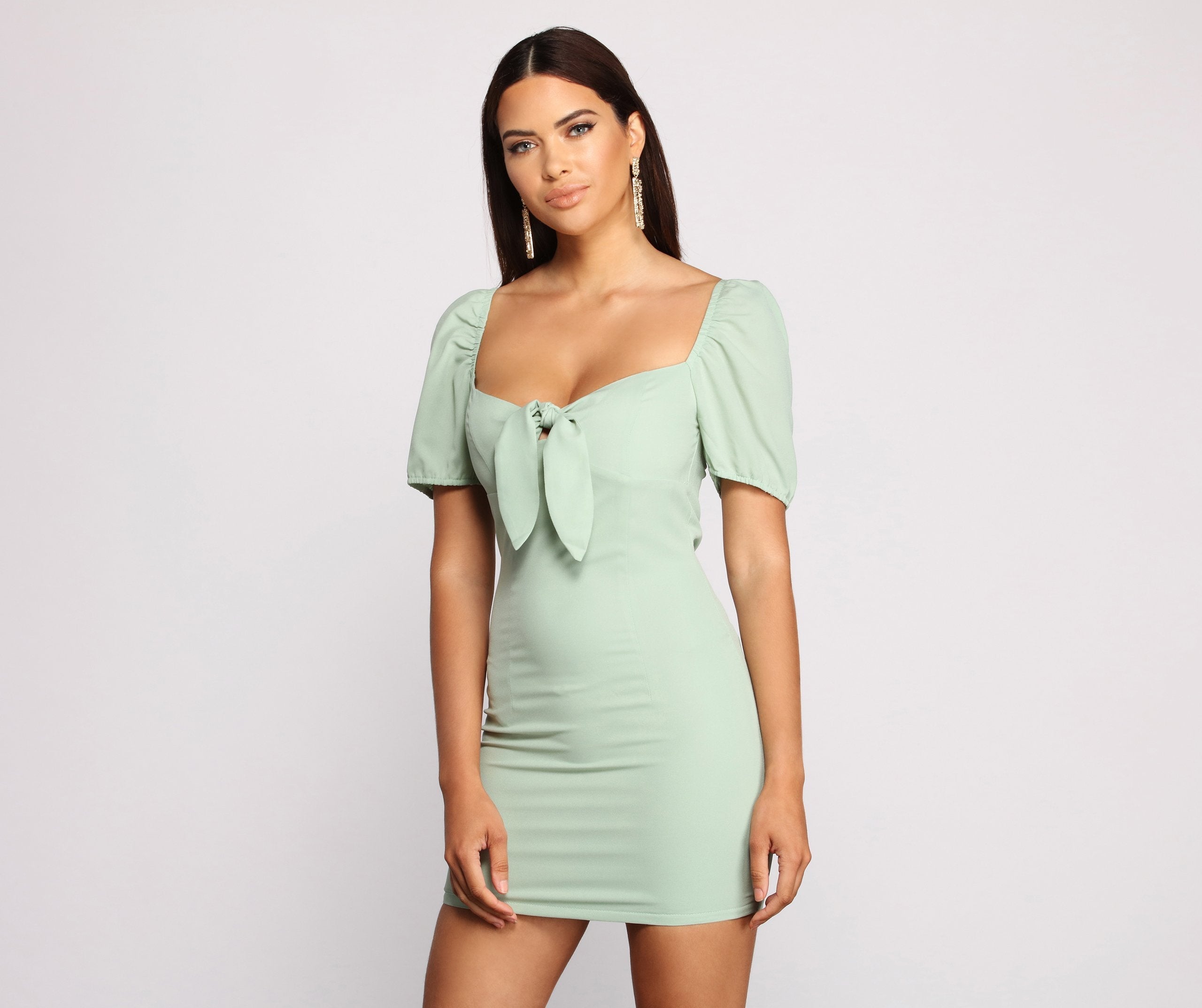 Keep It Sweet Puff Sleeve Mini Dress