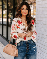 Kellen Floral Damsel Blouse