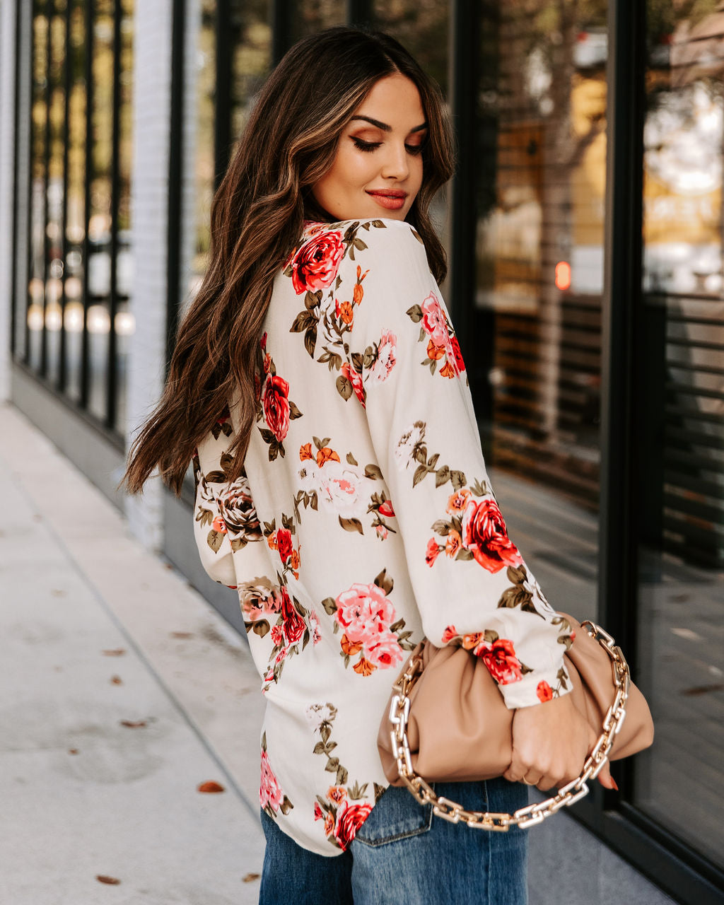 Kellen Floral Damsel Blouse