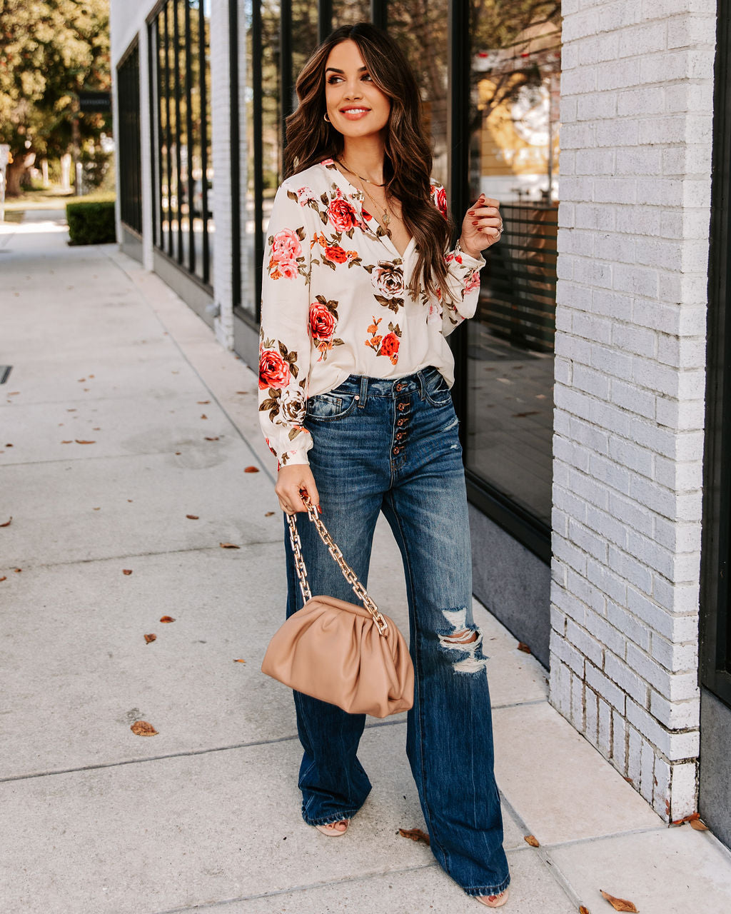 Kellen Floral Damsel Blouse