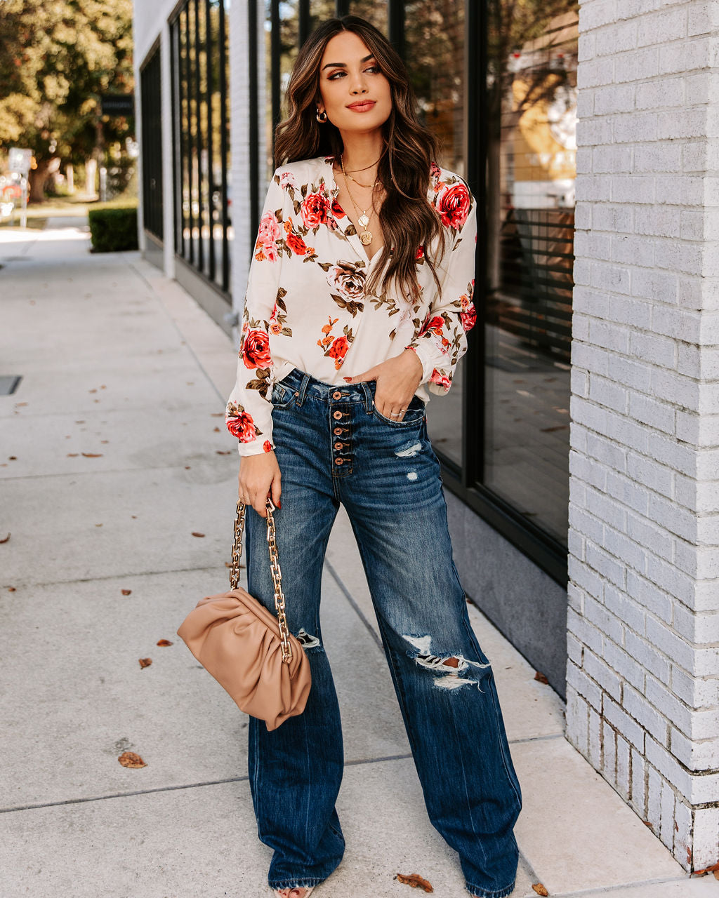 Kellen Floral Damsel Blouse