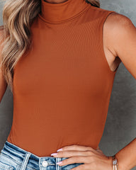 Kenzi Seamless Turtleneck Bodysuit - Camel