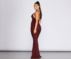 Khloe Long Glitter Formal Gown