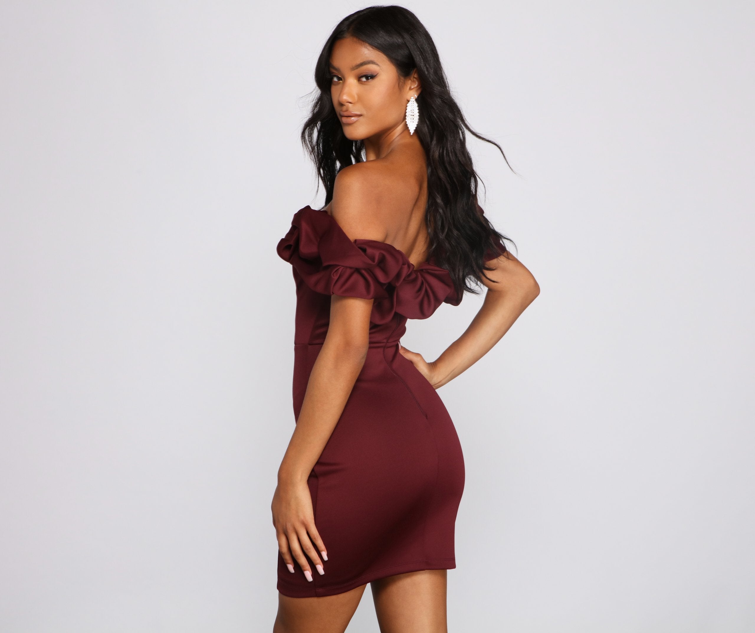 Kiari Formal Off the Shoulder Ruffled Dress