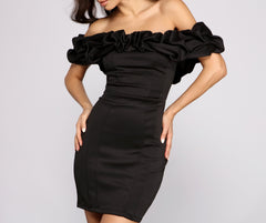 Kiari Formal Off the Shoulder Ruffled Dress