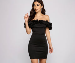 Kiari Formal Off the Shoulder Ruffled Dress