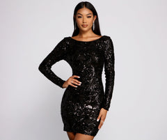 Kimmy Formal Sequin Mini Dress