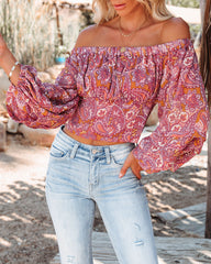 Knox Paisley Off The Shoulder Blouse