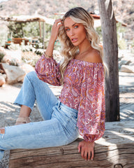 Knox Paisley Off The Shoulder Blouse