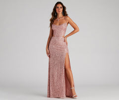 Kristina Formal Sequin Cutout Dress