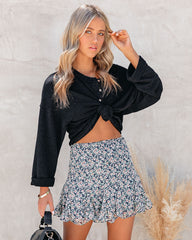 Kudos Floral Ruffle Mini Skort