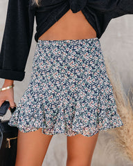 Kudos Floral Ruffle Mini Skort