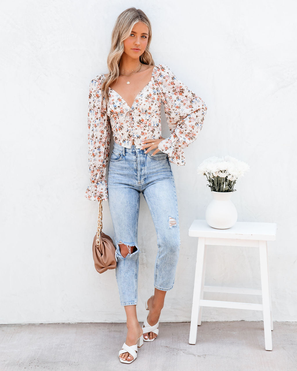 Kyler Floral Crop Blouse