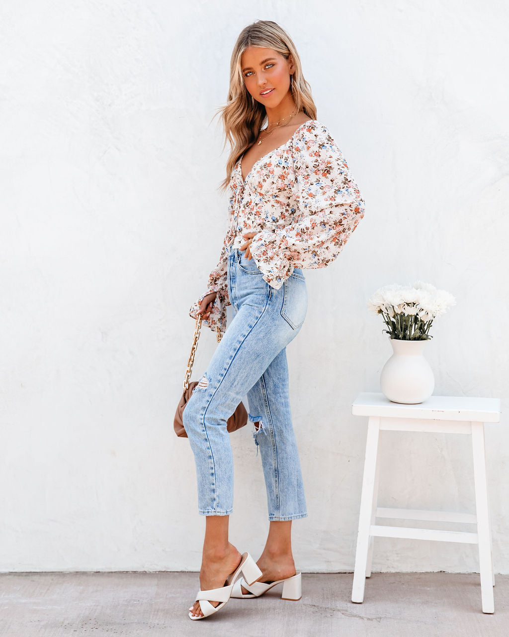 Kyler Floral Crop Blouse