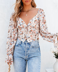 Kyler Floral Crop Blouse