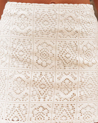 Kylie Cotton Crochet Mini Skirt