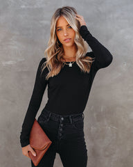 Kyra Backless Knit Bodysuit - Black