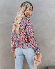 Lavallette Floral Ruffle Blouse