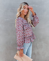 Lavallette Floral Ruffle Blouse