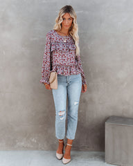 Lavallette Floral Ruffle Blouse