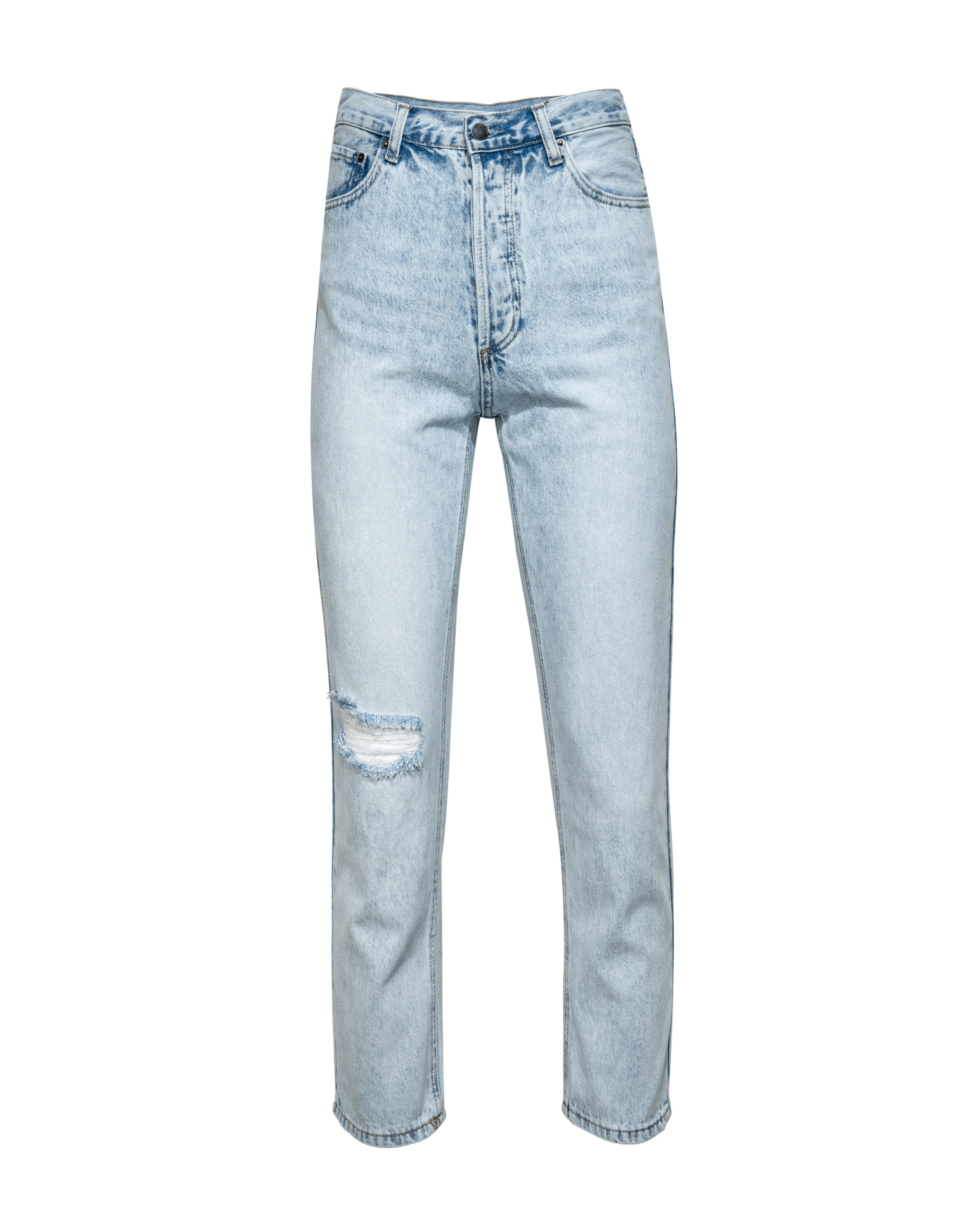 Lennon Distressed High Rise Denim