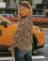 Lenox Leopard Ruffle Blouse