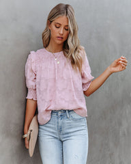 Levant Smocked Textured Blouse