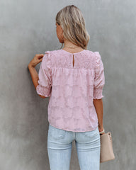 Levant Smocked Textured Blouse