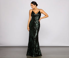 Lila Formal Open Back Sequin Mermaid Dress