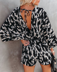 Linden Printed Kimono Romper