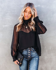 Locket Sheer Ruffle Blouse